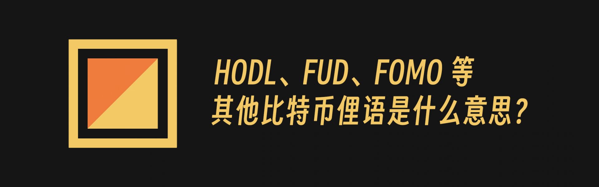 HODL、FUD、FOMO 等其他比特币俚语是什么意思？缩略图